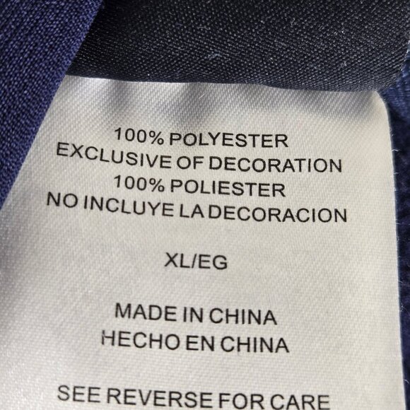 AND1 Size XL Navy Blue Drawstring Hoodie Sweatshirt Kangaroo Pocket Casual - Picture 10 of 11